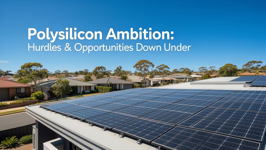 Australia's Polysilicon Push: More Than Just Digging It Up