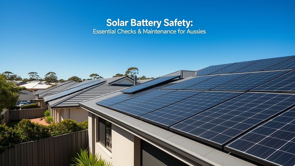 Beyond Installation: Key Safety Checks and Maintenance for Your Solar Battery