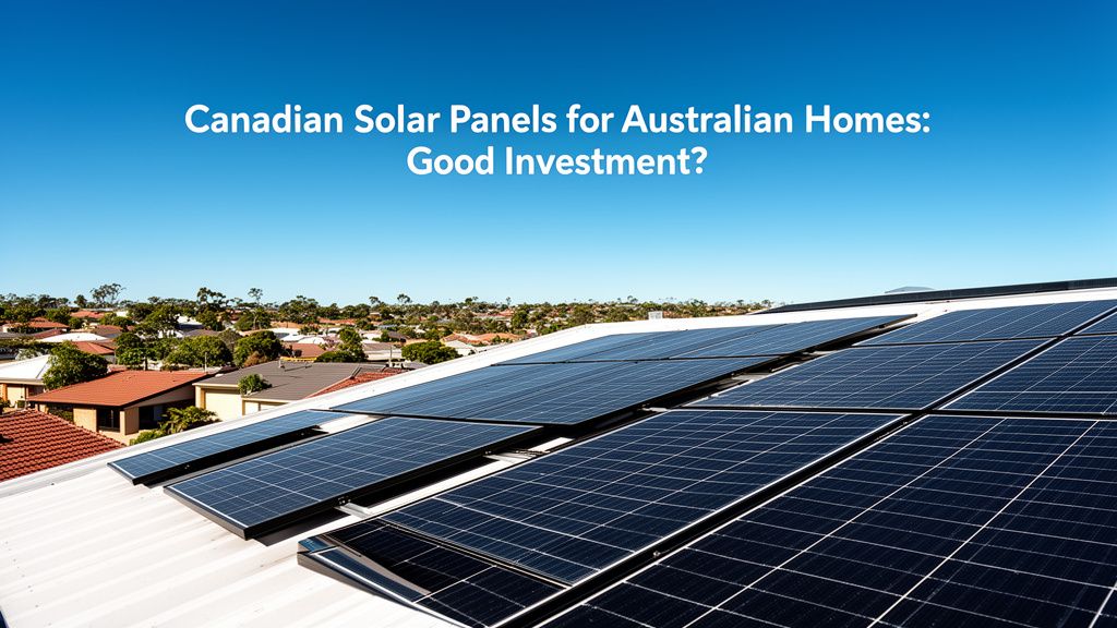Canadian Solar Panels: Are They a Good Investment for Your Australian Home?