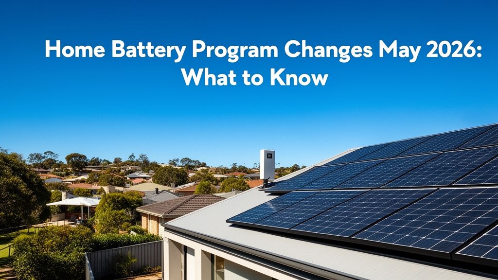 Preparing for Cheaper Home Battery Program Changes in May 2026