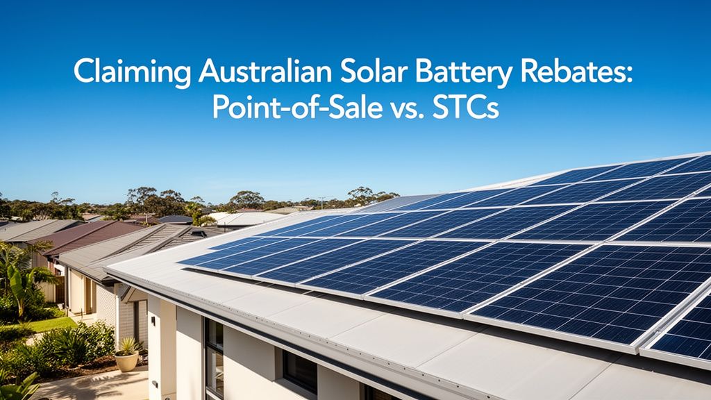 Claiming Your Australian Solar Battery Rebate: Point-of-Sale Discount vs. Selling STCs