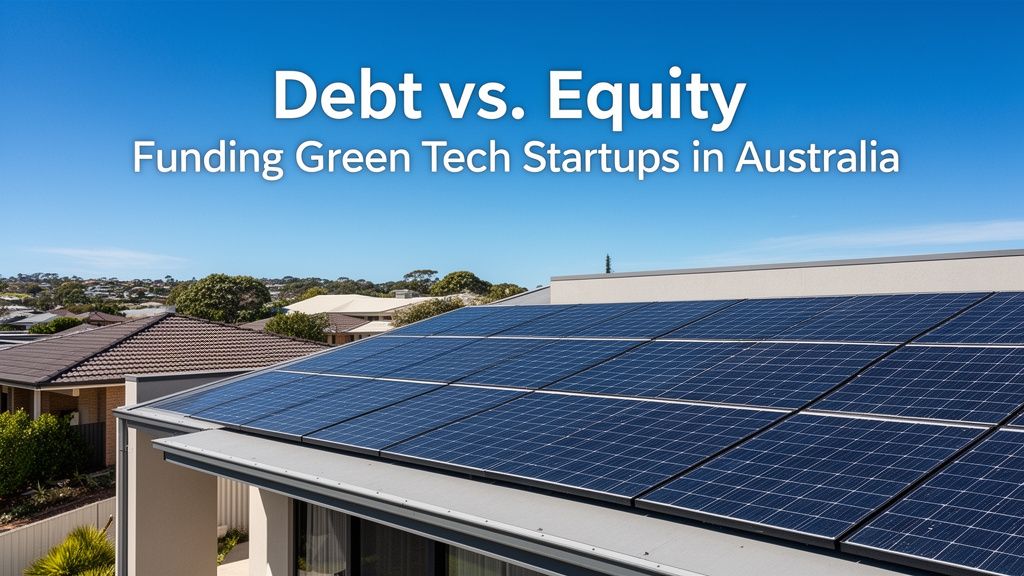 Australian Green Tech Funding: Debt vs. Equity Strategies for Startups