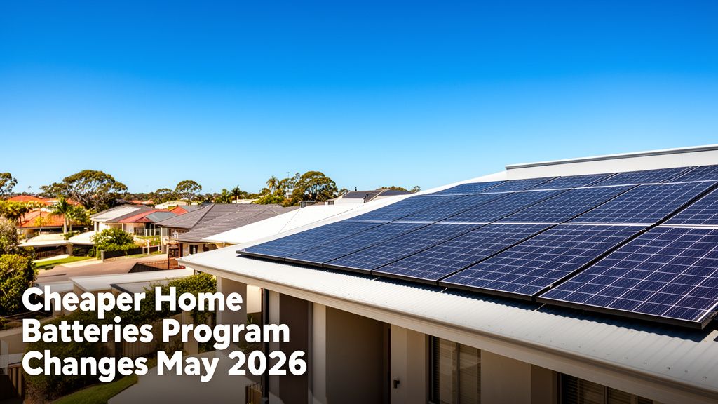 Major Updates to the Cheaper Home Batteries Program: Changes Coming May 2026