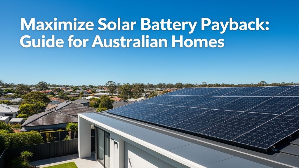 Maximising Your Solar Battery Payback: A Step-by-Step Guide for Australian Homes