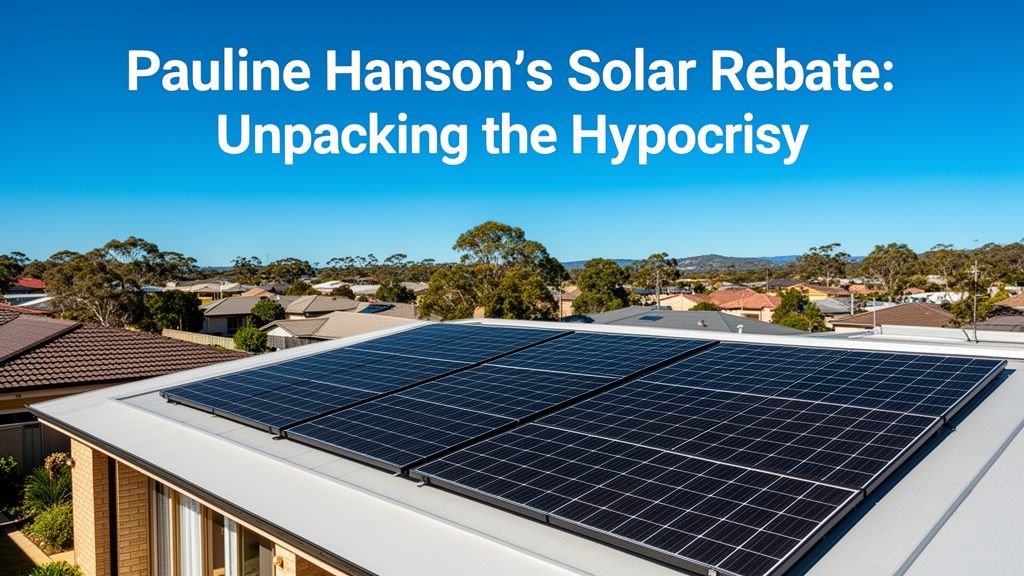Pauline Hanson's Solar Rebate: Unpacking the Hypocrisy