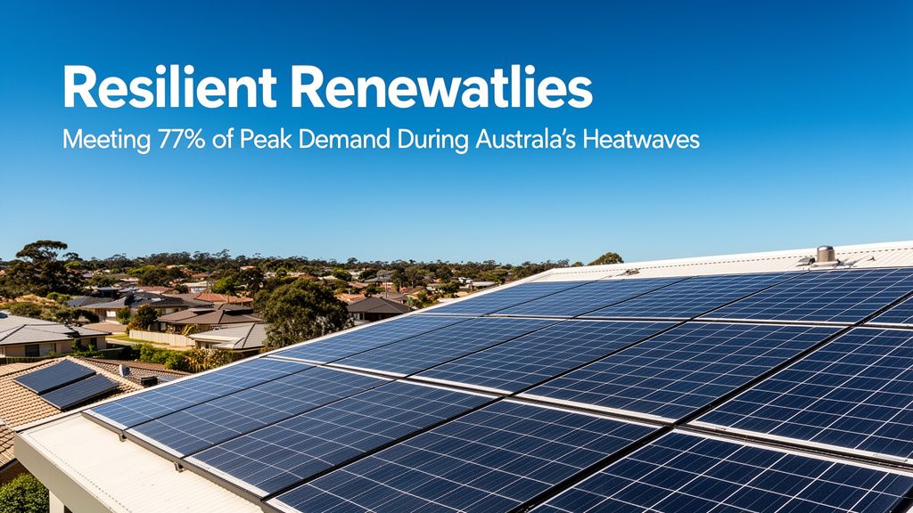 Resilient Renewables: Meeting 77% of Peak Demand During Australia's Heatwaves