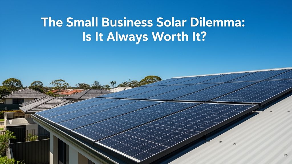The Small Business Solar Dilemma: Is It Always Worth It?