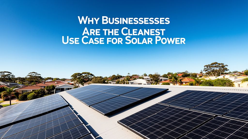 Why Businesses Are the Cleanest Use Case for Solar Power